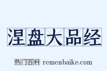 涅盘大品经是什么意思的图片